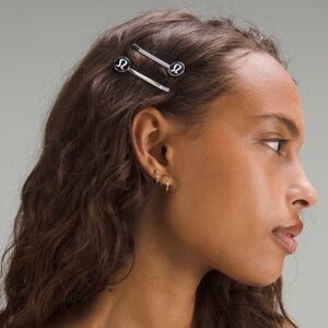 LULULEMON Logo Bobby Pins Set of 2 NWT